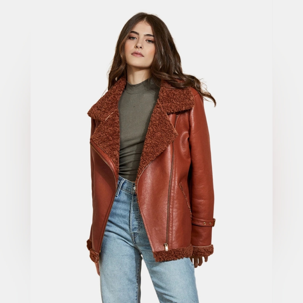 Hutch Rhys Sherpa Moto Jacket - Picture 2 of 13